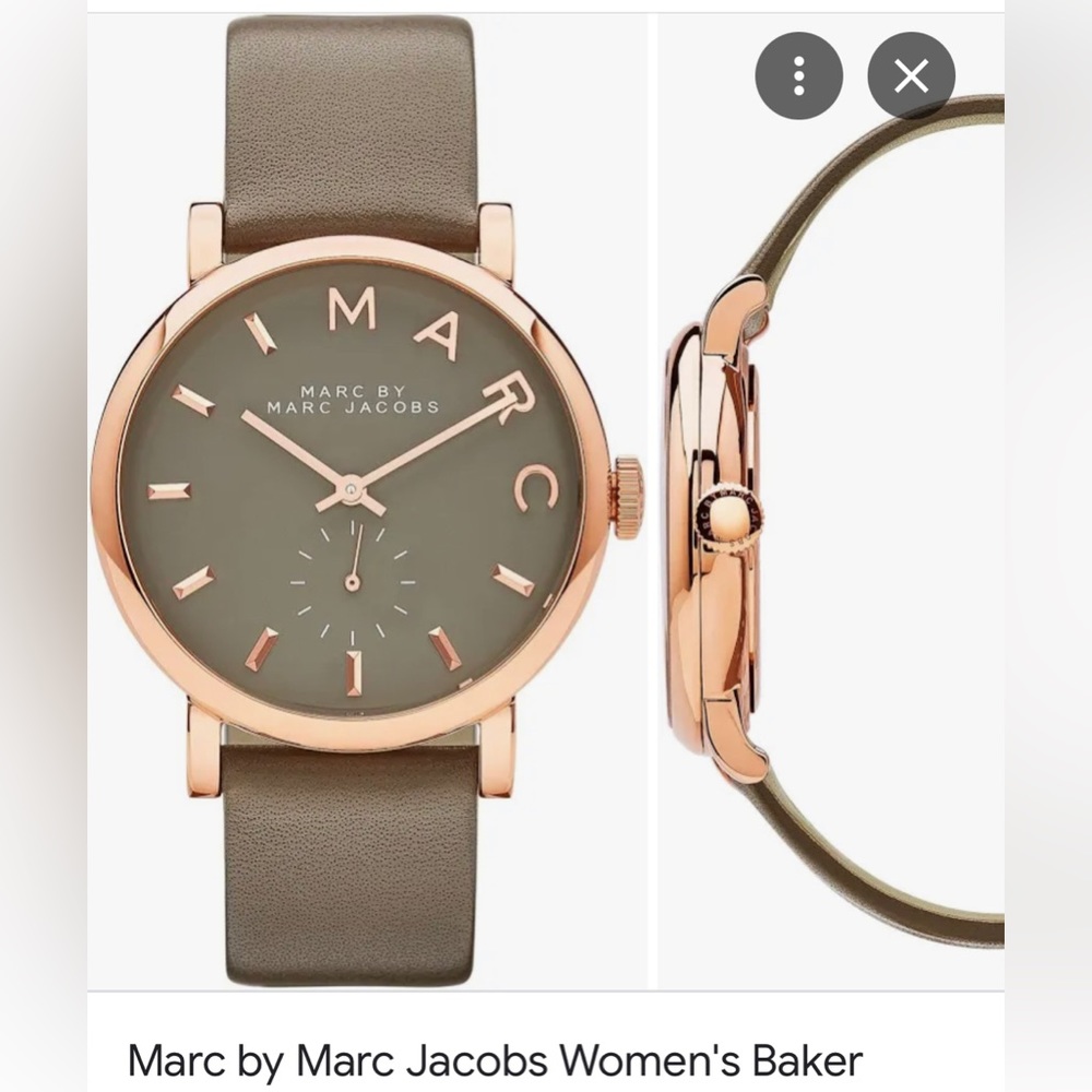 Marc by Marc Jacobs Women's MBM1329 Baker Stainless Steel WatchBeige LeatherBand